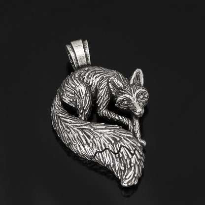 Personalized Animal Men's Fox Pendant Necklace