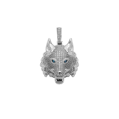 European And American Punk Hip Hop Wolf Head Necklace Pendant Men's Fashion Brand Accessories