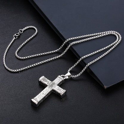 Personality Cold Wind Cross Pendant Necklace