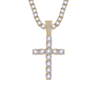Boutique cross pendant Zircon 4mm Necklace