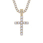 Boutique cross pendant Zircon 4mm Necklace