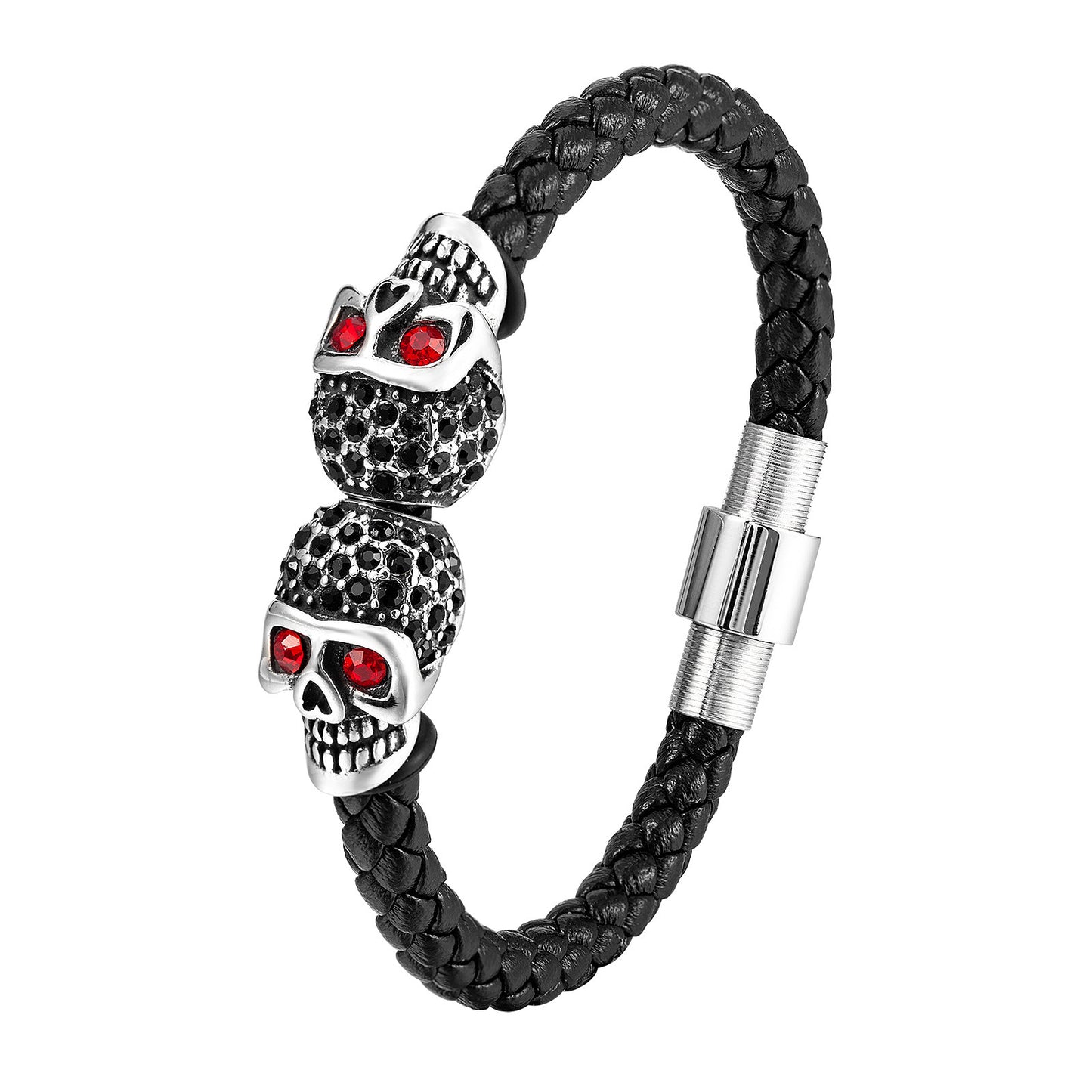 Punk Rock Braided Leather Cord Bracelet