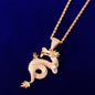 European And American Golden Animal Dragon Pendant Necklace
