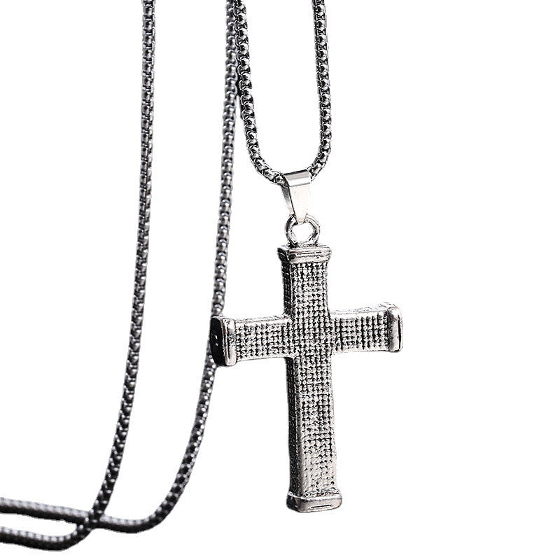 Personality Cold Wind Cross Pendant Necklace