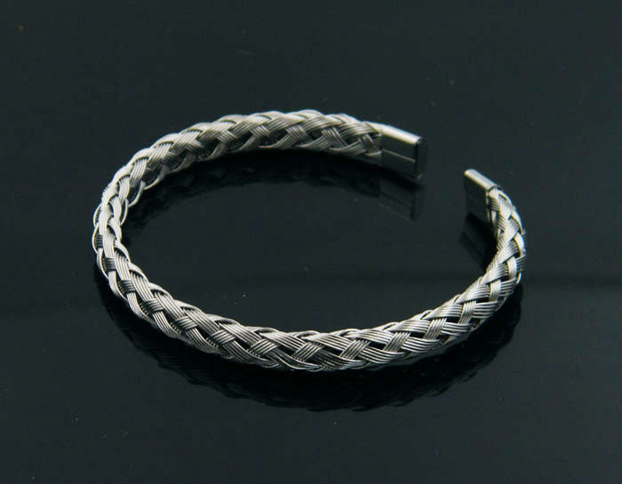 Twisted braided wire bracelet