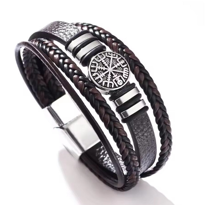 Men's Multi-layer Braided Leather Bracelet