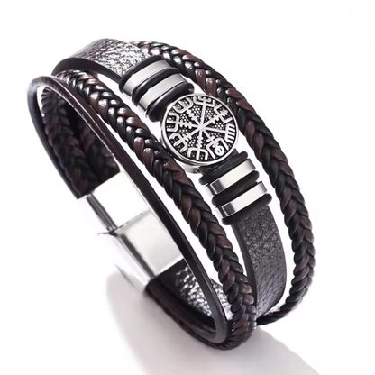 Men's Multi-layer Braided Leather Bracelet