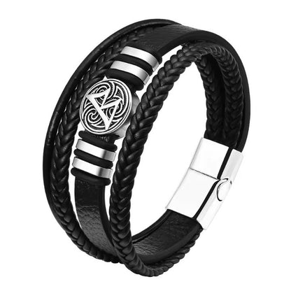 Men's Multi-layer Braided Leather Bracelet