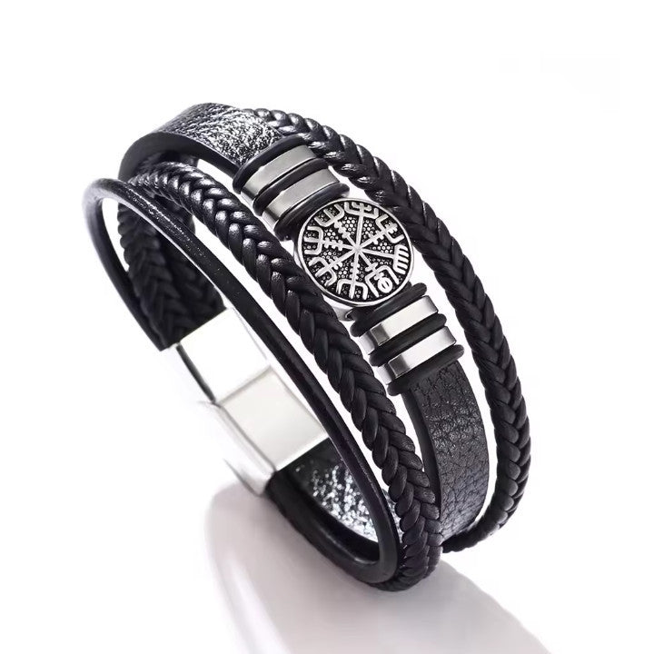 Men's Multi-layer Braided Leather Bracelet