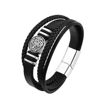 Men's Multi-layer Braided Leather Bracelet