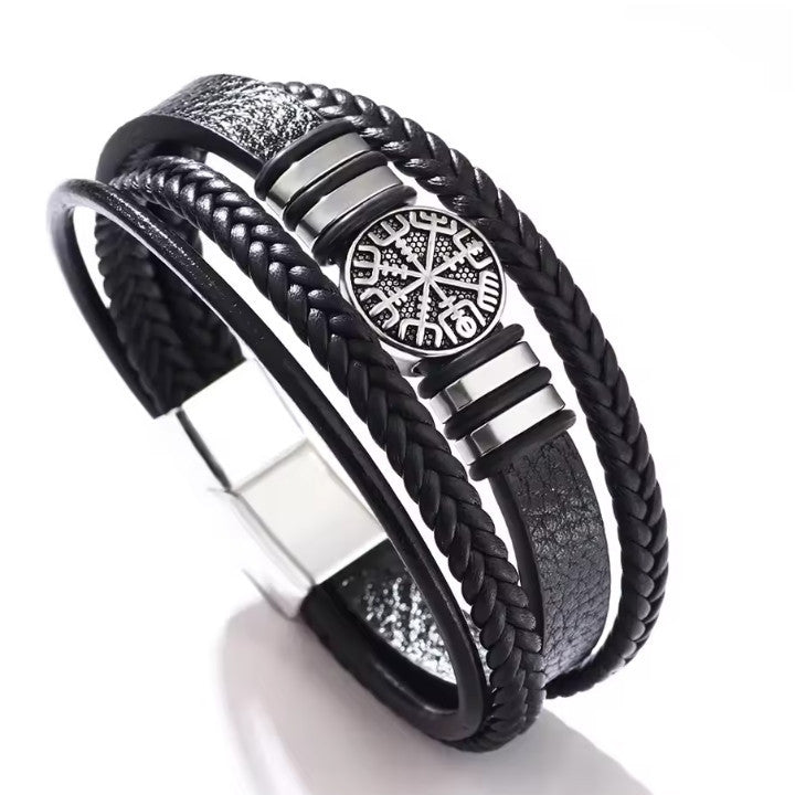 Men's Multi-layer Braided Leather Bracelet