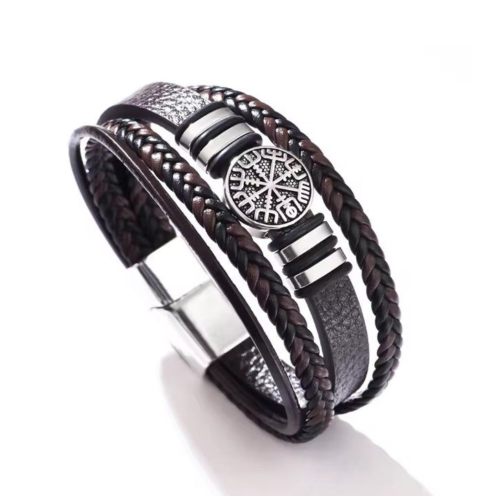 Men's Multi-layer Braided Leather Bracelet