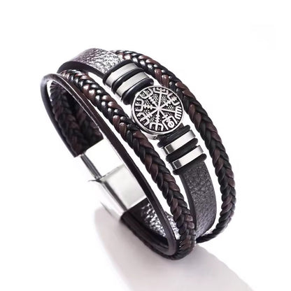 Men's Multi-layer Braided Leather Bracelet