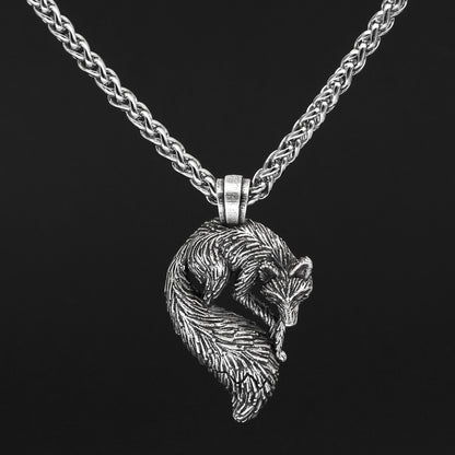 Personalized Animal Men's Fox Pendant Necklace