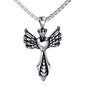 Vintage Wings Cross Titanium Alloy Necklace