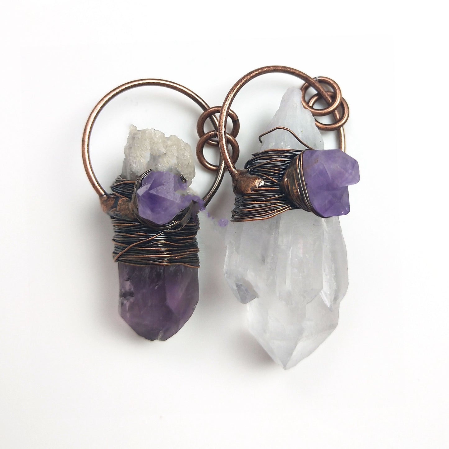 Rough Winding Cross Chain Necklace Pendant