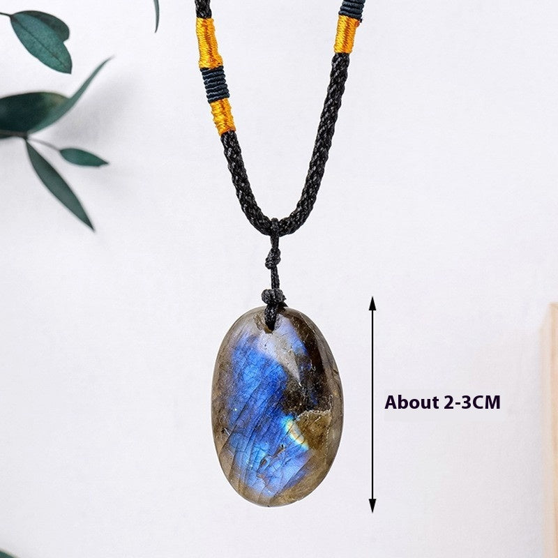 Labradorite Rough Stone Pendant Necklace Pendant