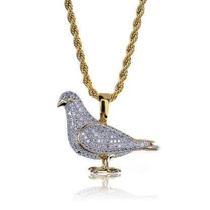 Micro Zirconia Two-color Hipster Animal Necklace