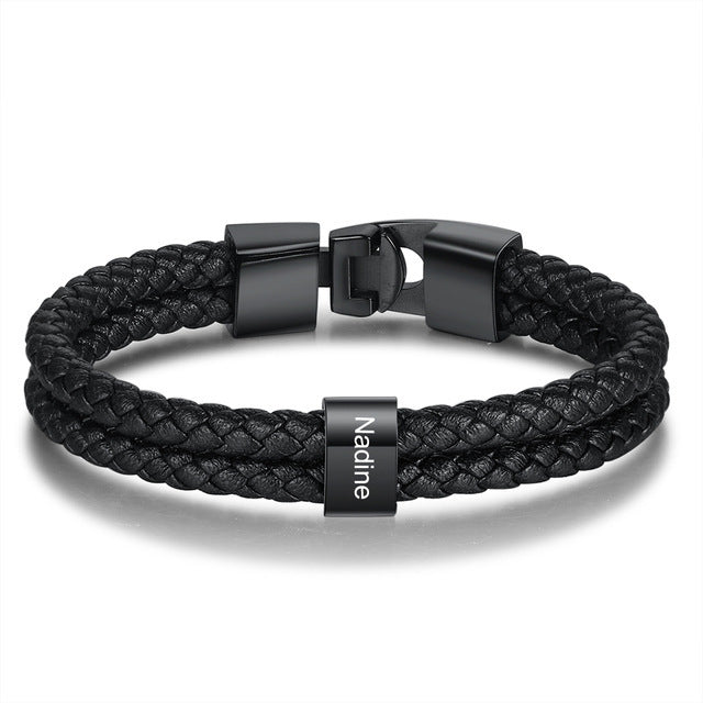Leather Braided Men's Personality Couple Bracelet