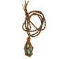 Labradorite Natural Stone Pendant Wrap Braid Necklace Macrame