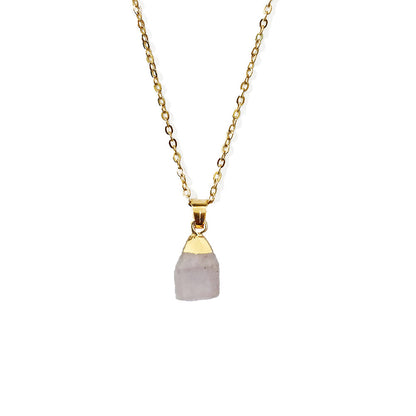 Cut Natural Necklace With Original Stone Pendant