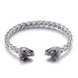 Stainless Steel Skull Braided Bracelet
