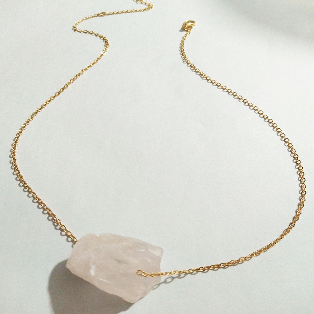 European And American Jewelry Original Crystal Necklace Rough Stone Necklace