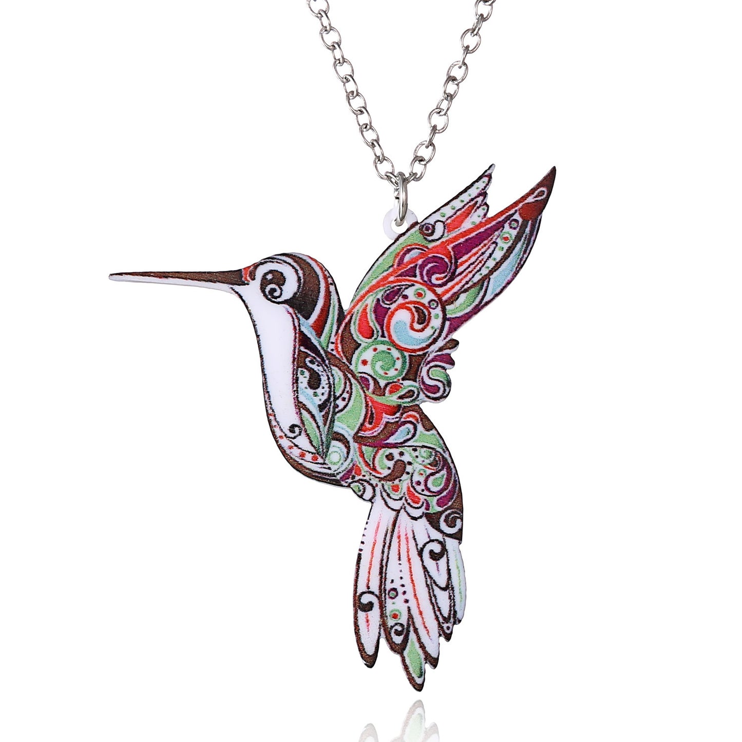 Animal Acrylic Thermal Transfer Necklace Fashion Wild Bird Necklace