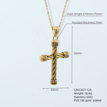 European And American Vintage Cross Necklace