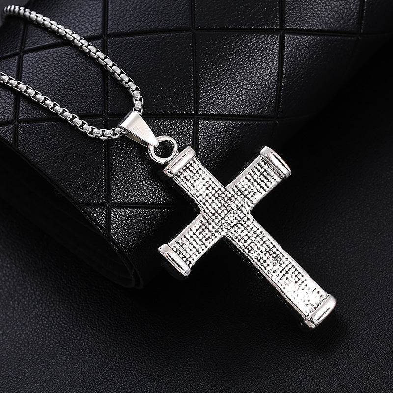 Personality Cold Wind Cross Pendant Necklace