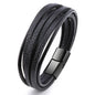 Men's Alloy Braided PU Leather Bracelet