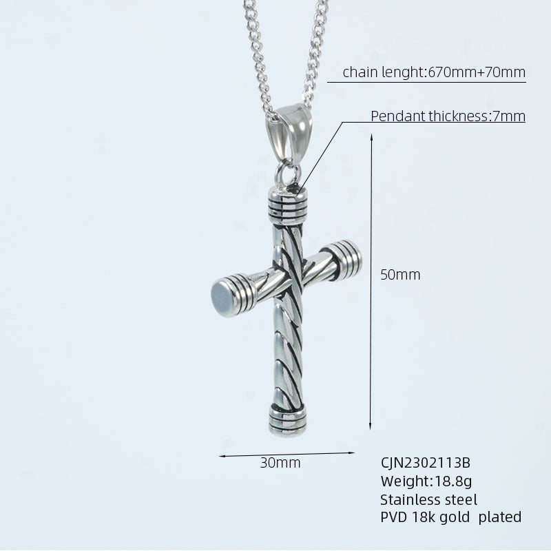 European And American Vintage Cross Necklace