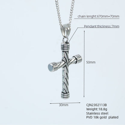 European And American Vintage Cross Necklace